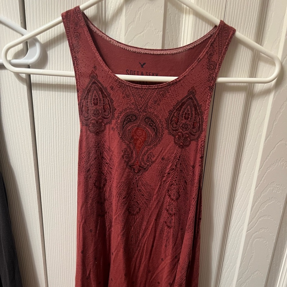 AEO Tank comfortable soft stretch XS rusty orange
